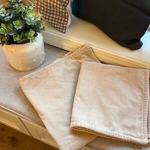 Pottery Barn Cotton Tan Neutral Pillow Covers